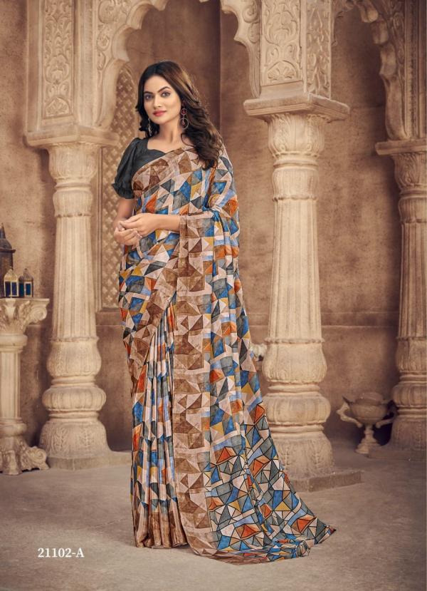 Ruchi Vivanta 21101 Series Fanncy Crepe Silk Saree Collection